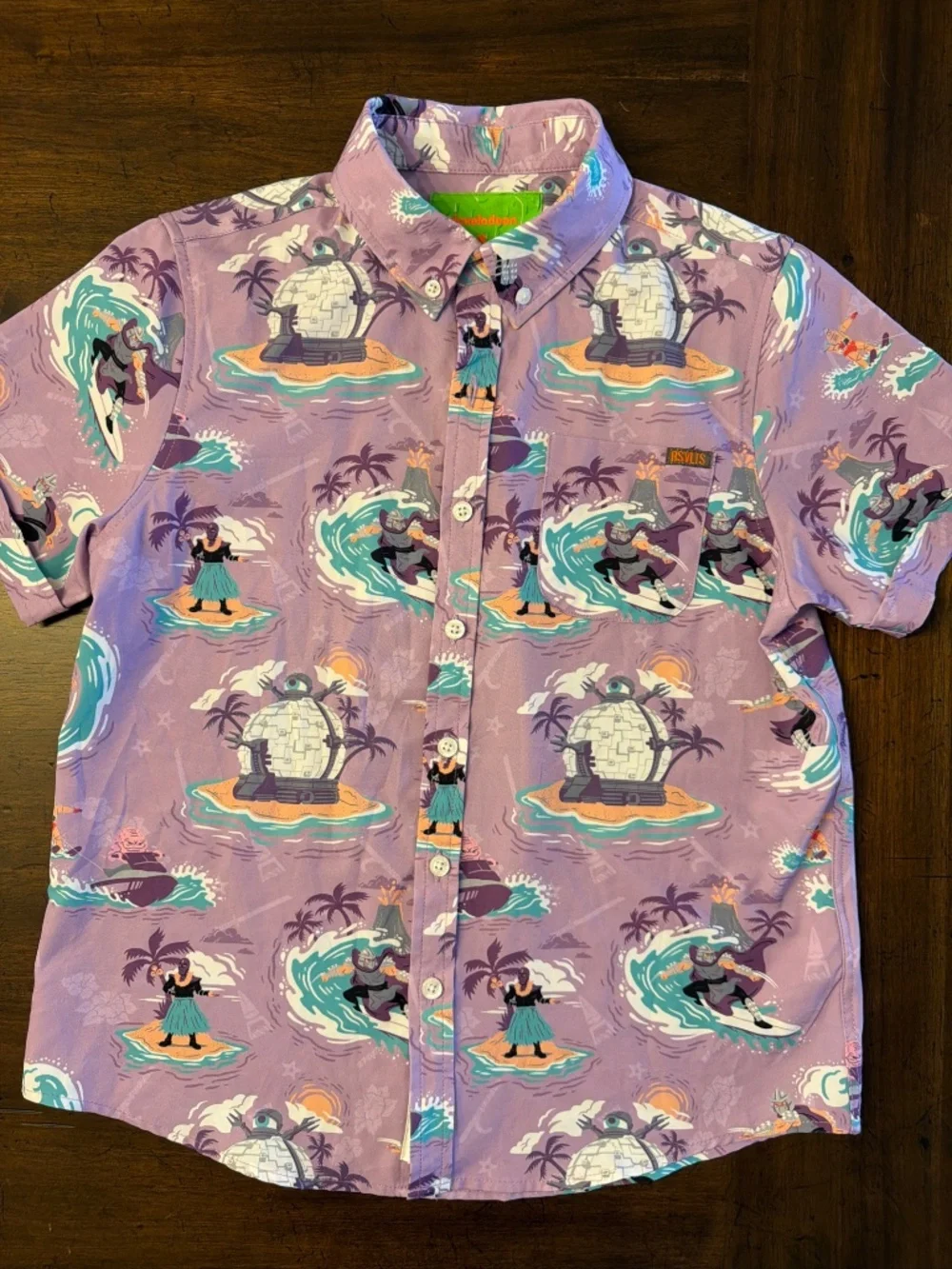RSVLTS Shredder Shreds TMNT Lavender Shirt Size Medium KUNUFLEX Turtles